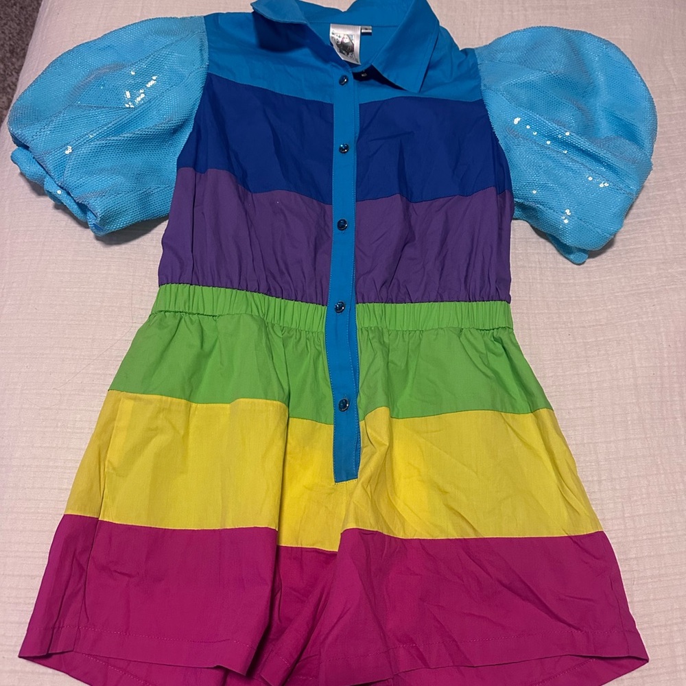 👑✨Queen Of Sparkles ✨ 👑 Colorful Striped Women's Jumpsuit